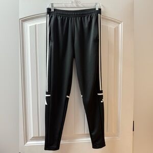 Adidas Black Track Pants with White Logo